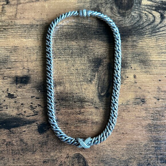 David Yurman Diamond X Chain Necklace w/ White Diamonds - Picture 1 of 16